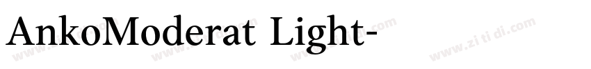 AnkoModerat Light字体转换